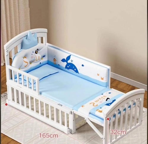 سرير خشب قابل للتمديد يكبر مع طفلك