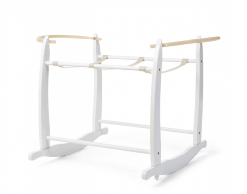 سلة مواليد مجدولة رمادي