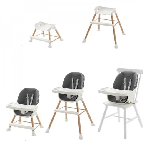 كرسي طعام خشبي 5 في 1