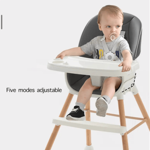 كرسي طعام خشبي 5 في 1