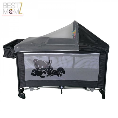 محبس أطفال هزاز متنقل قابل للطي