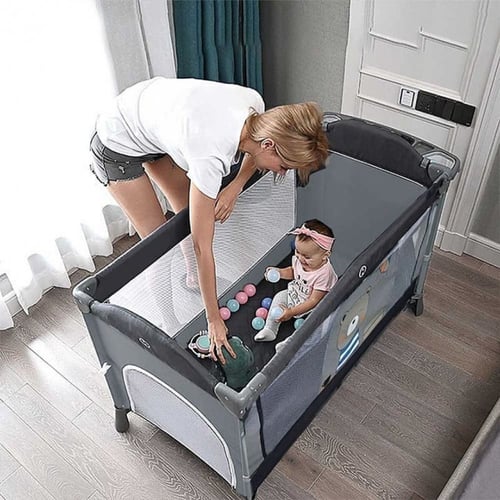 محبس اطفال وسرير مواليد متعدد 5 في 1