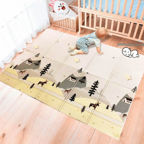 حصيرة لعب للأطفال بوجهين