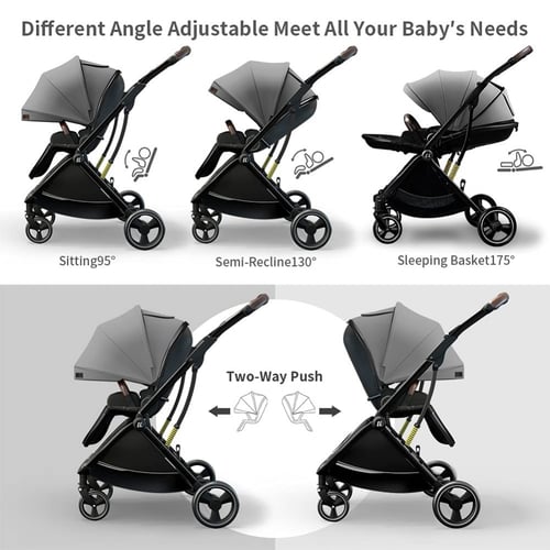 عربة الأطفال الاصلية الثورية من Coball _رمادي