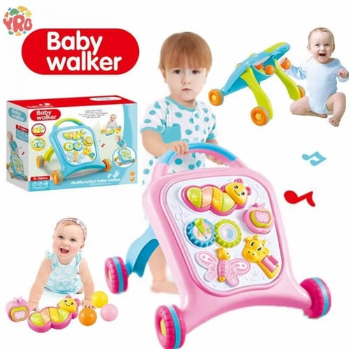 مشاية الاطفال متعددة الوظائف - لون بينك