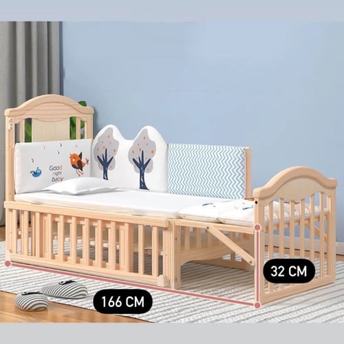 سرير خشبي قابل للتمديد بتصميم راقي