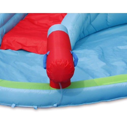 ملعب مياه نفخ زحليقة الديناصور تسلق جدار مدفع