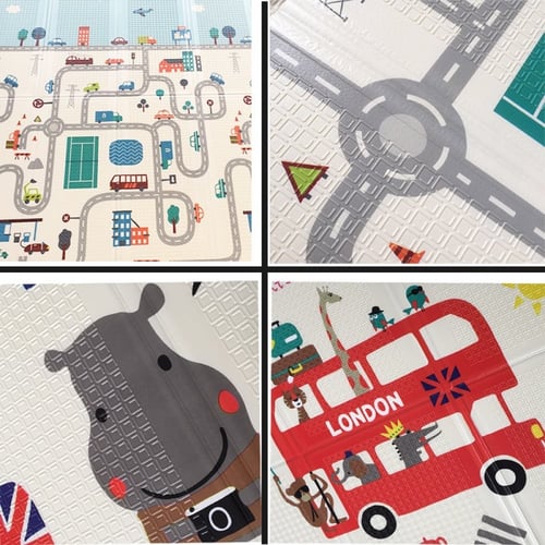 حصيرة لعب للأطفال بوجهين