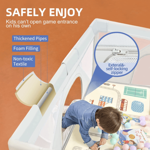 محبس الطفل المتنقل قابل للفتح والطي بسرعة