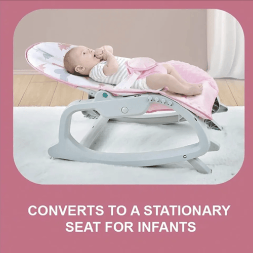 كرسي هزاز للاطفال مع منصة العاب وطاولة طعام