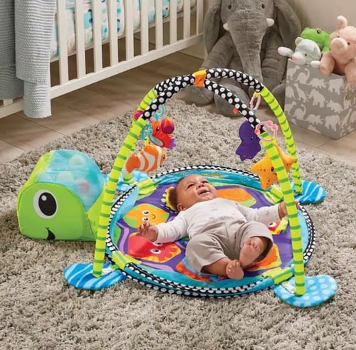 بساط وحوض كرات 3 في 1 شكل الدب