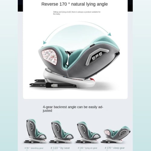 كرسي سيارة دوار بنظام isofix مع ساق داعم