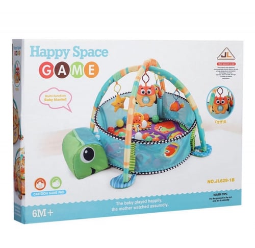 بساط وحوض كرات 3 في 1 شكل الدب