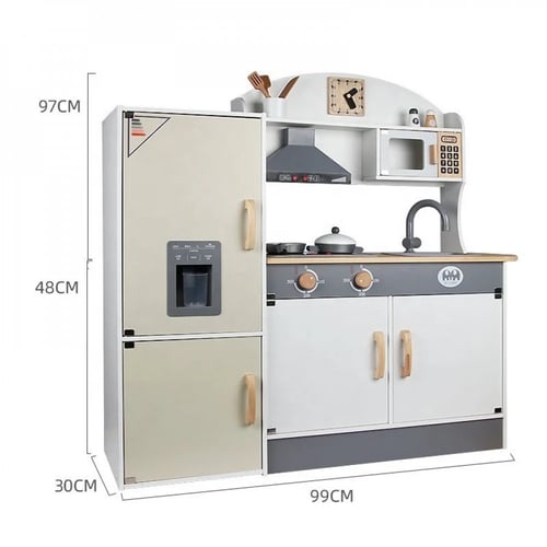مطبخ اطفال خشبي مع اضاءة