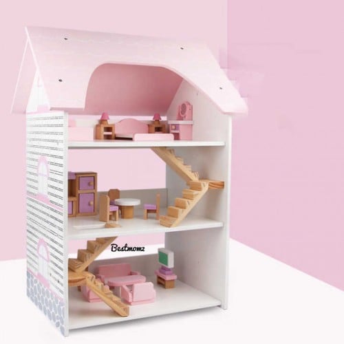 بيت الدمى بثلاث طوابق