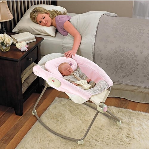 مقعد نوم هزاز للأطفال حديثي الولادة