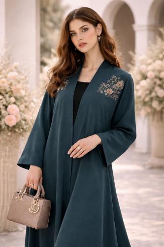 Embroidered abaya