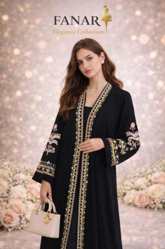 Embroidered abaya