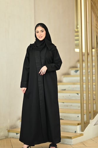 عباية سوداء ناعمة-0600