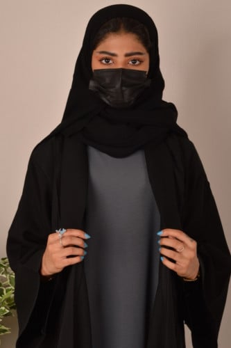 فستان تحت العباية رمادي