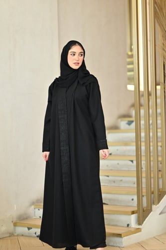 عباية سوداء ناعمة-0600