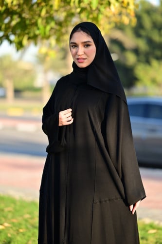 عباية سوداء بخطوط-0636