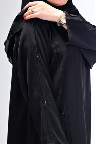 عبايه سوداء بـ شك ناعم 0658