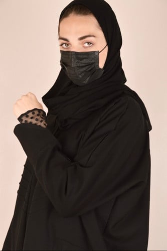 ميني كتان مع كم دانتيل