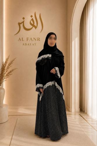 White satin abaya