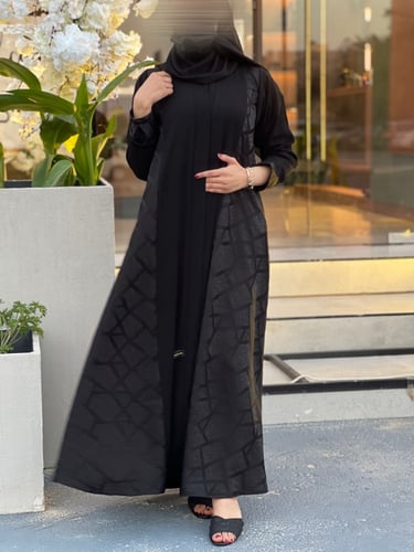 عباية سوداء كلوش -0581