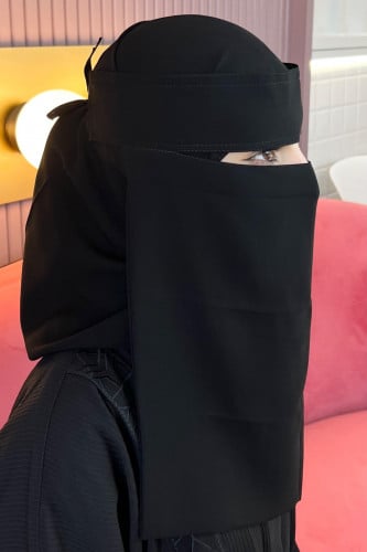 نقاب طويل مخيط ( بدون مطاط )