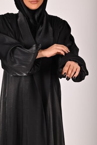 عباية سادة بقماش لامع-0531