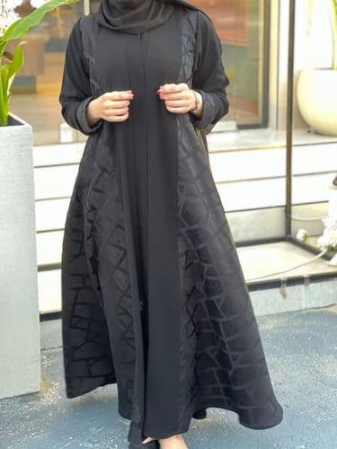عباية سوداء كلوش -0581