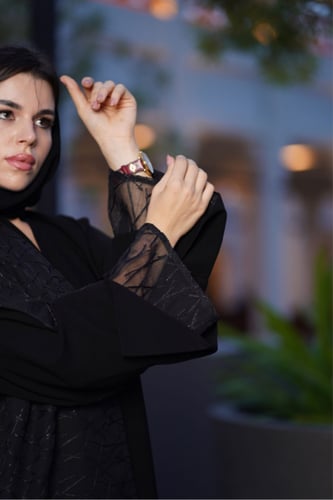 عباية انيقة سوداء-0474