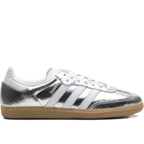 adidas Samba OG "Silver Metallic Cracked Leather"