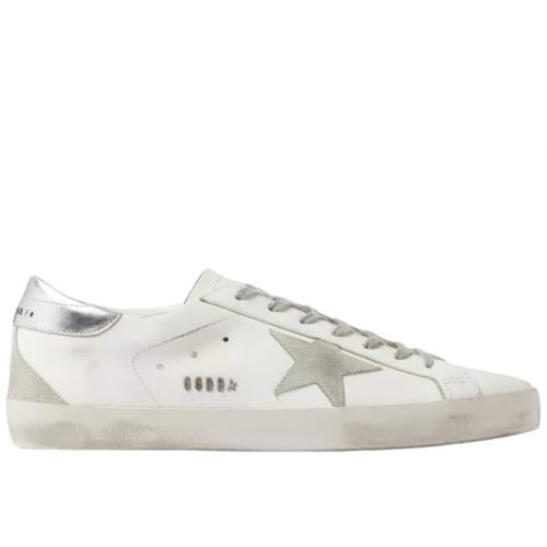 Golden goose Superstar distressed lace- up sneaker...