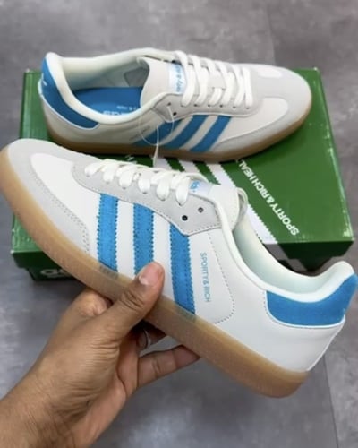 adidas x Sporty and Rich Samba "Cream Blue"