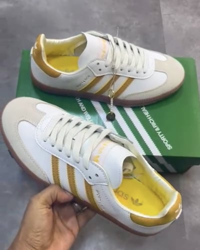 adidas Samba OG "SPORTY & RICH - White Bold Gold"