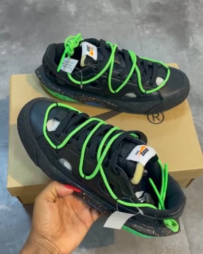 Nike x Off-White Blazer Low "Black/Electro Green"...