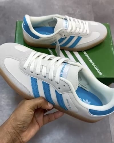 adidas x Sporty and Rich Samba "Cream Blue"