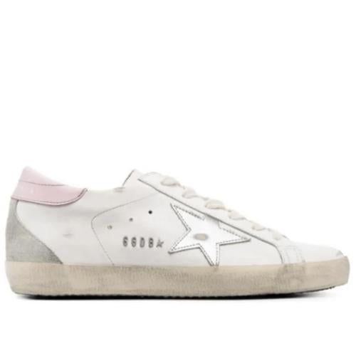 Golden goose Superstar distressed lace- up sneaker...
