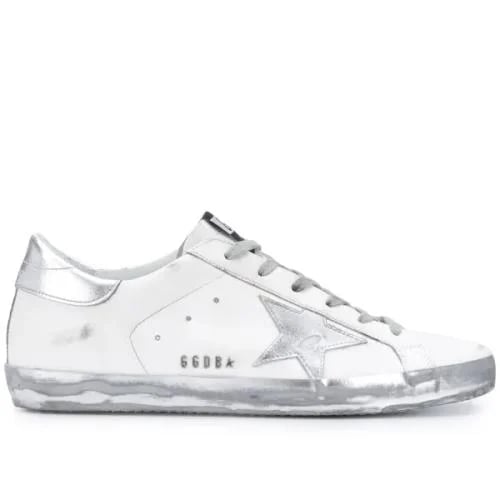GOLDEN GOOSE Super-Star White Silver
