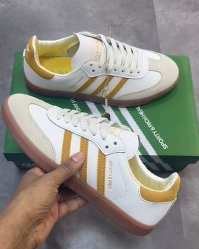 adidas Samba OG "SPORTY & RICH - White Bold Gold"
