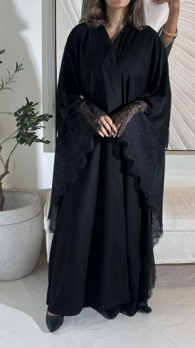 عباية بشت مع كلف دانتيل
