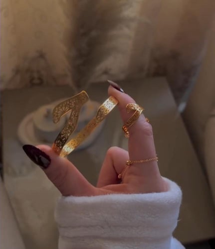 طقم الحرف بنقش الذهب فخامة من - متجر عهود