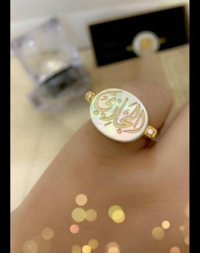 خاتم ملكي فضه بالاسم - متجر عهود