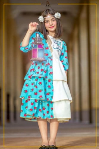 فستان رمضاني شالكي مطرز - متجر عهود