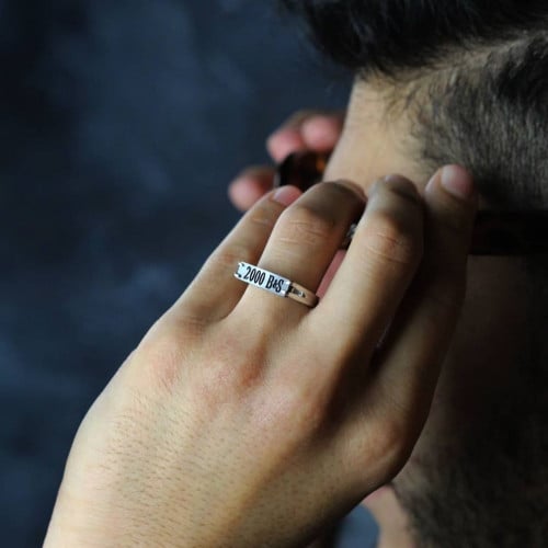 خاتم تاريخ ملكي فضه ذو طراز فريد - متجر عهود