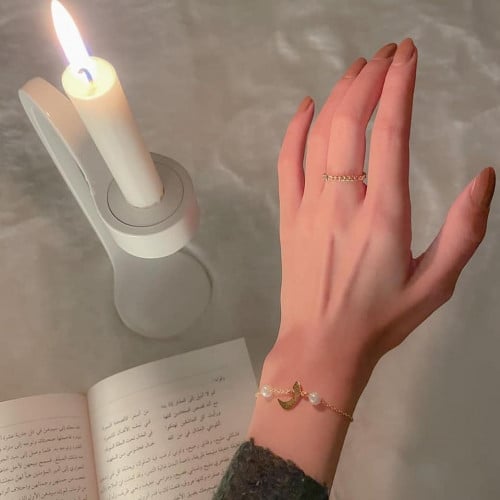 اسوارة حرف مع اضافة حبة لؤلؤ - متجر عهود