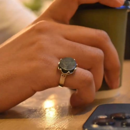 خاتم ملكي رجالي اسود - متجر عهود